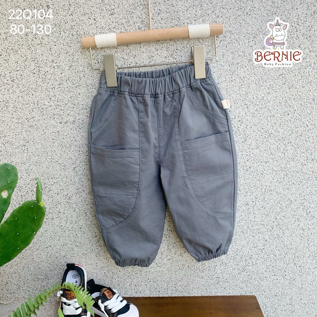 Quần kaki bo thiết kế túi bên dành cho bé trai bé gái