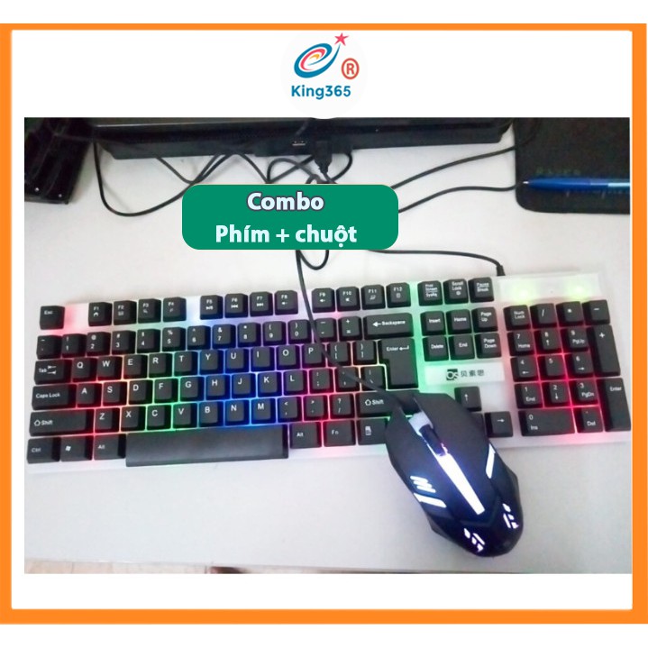 Bộ Bàn Phím Chuột giả cơ LED 7 Màu Q300 , Phím nhậy , độ nhẩy cao , Bảo hành 12 Tháng 1 đổi 1