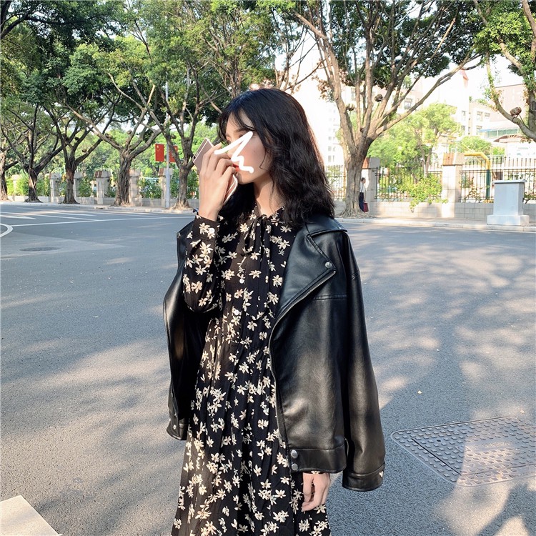 MÃ AK04_ÁO KHOÁC DA NỮ OVERSIZE CHẤT MỀM DÁNG RỘNG THỜI TRANG THU ĐÔNG
