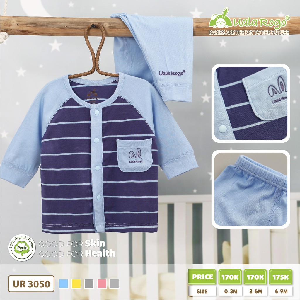 Bộ cài giữ vải Petit Uala Rogo siêu hot UR 3050 cho bé từ 0-9 tháng tuổi