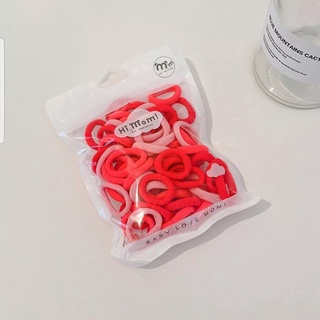 Set 100 dây cột tóc trơn nhiều màu cho bé