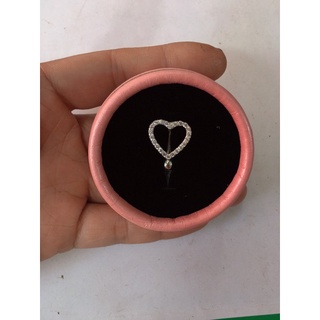 khuyên rốn bạc hình tim