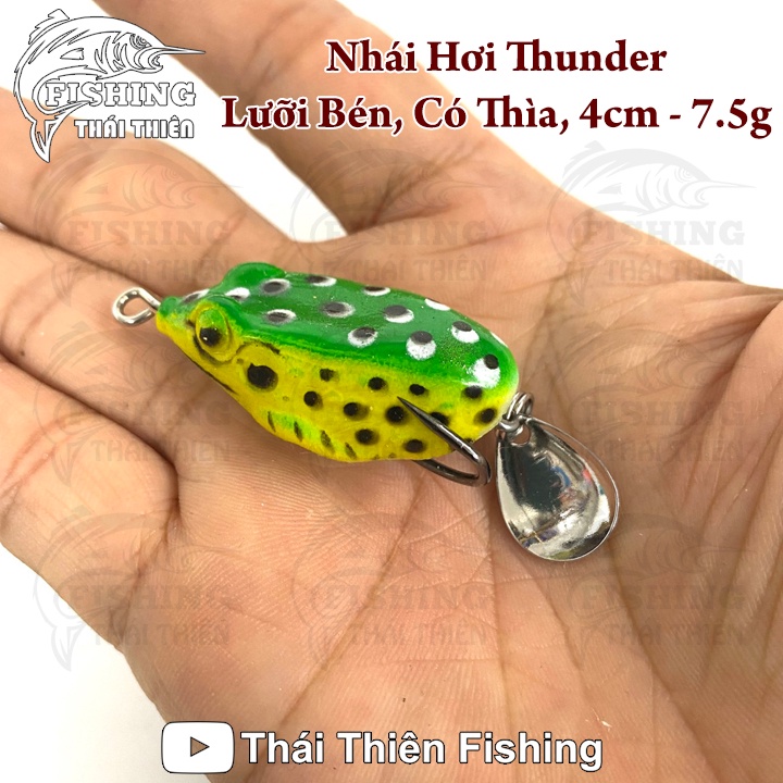 Mồi Hơi Giả Câu Cá Lóc Thunder Có Thìa Dài 4cm Nặng 7g Mẫu Mới Nhiều Màu Siêu Nhạy