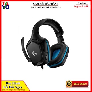 Tai nghe logitech g431 7.1 surround sound gaming headset - hàng chính hãng - bảo hành 12 tháng 1 đổi 1