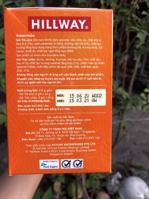 Trà sữa trân châu Hoàng Gia HILLWAY 416g (5 gói Trà sữa + 5 gói Trân châu) | BigBuy360 - bigbuy360.vn