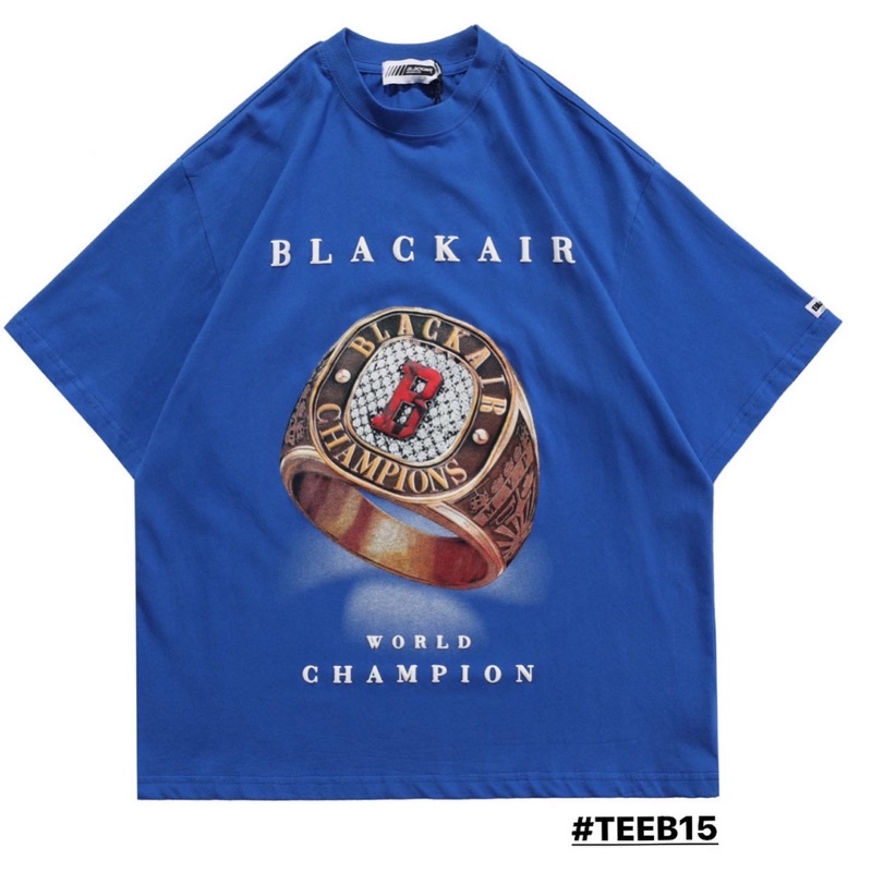 Áo phông Blackair chính hãng 100% Cotton 2 chiều hình nhẫn champion