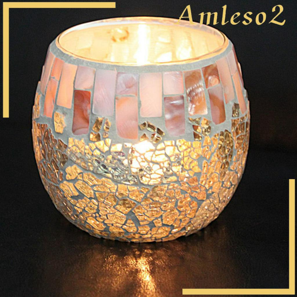 Mosaic Tea Light Holder CANDLE HOLDER Centerpiece Potted Plant Bowl Holder A