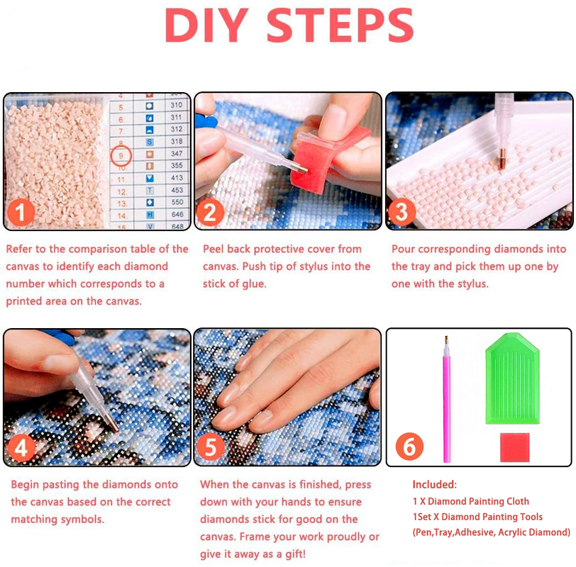 Bộ Dụng Cụ Làm Tranh Đính Đá 5D Họa Tiết Chú Chó Con Độc Đáo Kích Thước 30X40 DIY Dùng Trang Trí