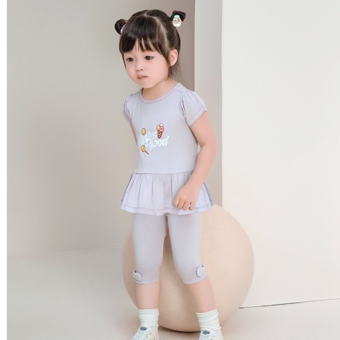 Áo cộc, quần legging Chaang cho bé gái từ 3 tháng đến 5 tuổi SS2022D04