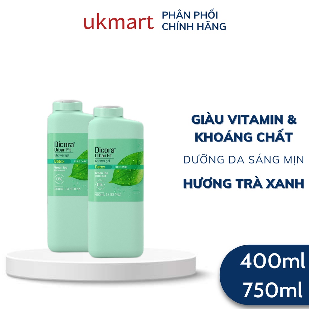 Sữa Tắm Dưỡng Da Dicora Urban Fit Shower Gel Nhập Khẩu Chính Hãng 400ml/ 750ml