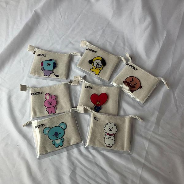 Túi đựng tiền xu nhỏ xinh in hình các thành viên BTS
