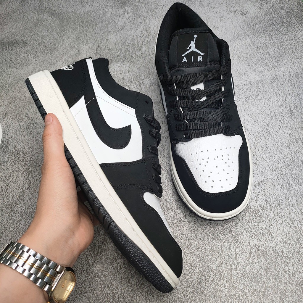 Giày Jordan Cổ Thấp Đen Trắng, Giày Jordan Thấp Cổ Panda Hàng Cao Cấp Full box