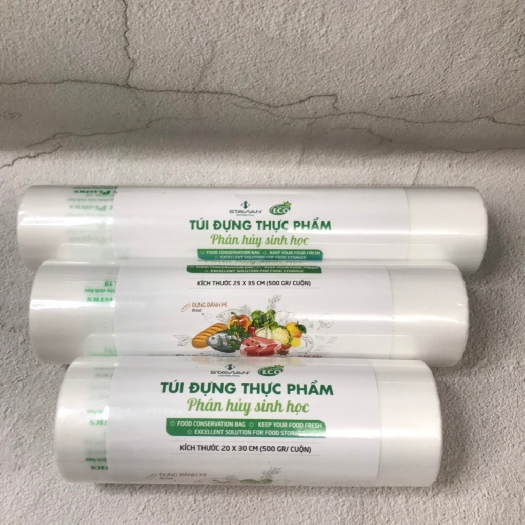 Túi đựng thực phẩm tự huỷ sinh học ECO, bảo quản đồ ăn tươi ngon, đủ size, đảm bảo an toàn vệ sinh thực phẩm