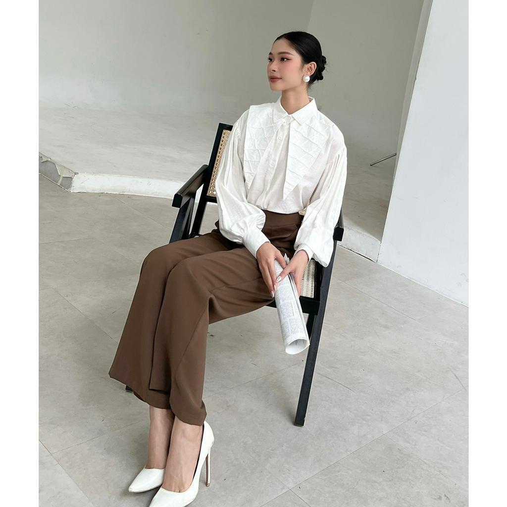 BBSTORE'S Áo Sơ Mi Công Sở Tay Dài Nhún Phồng -CSA1930