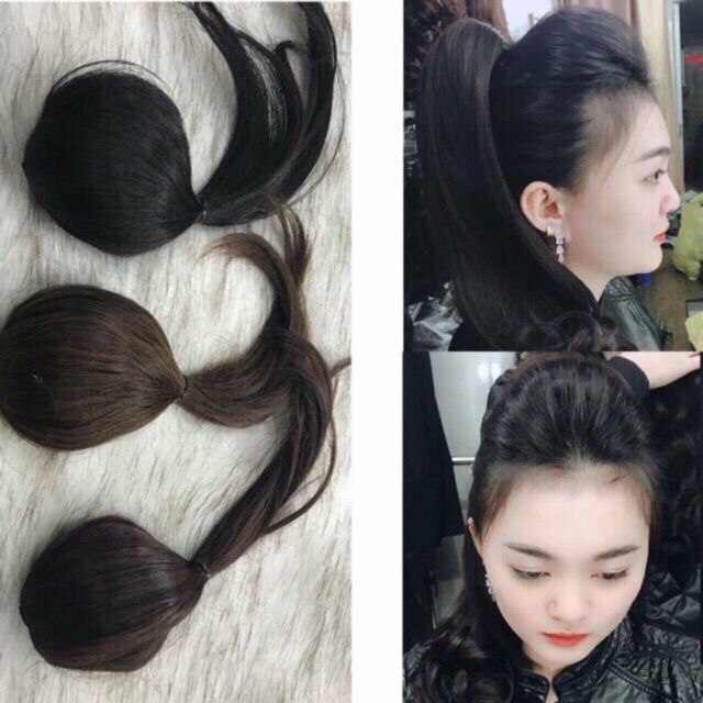 Tóc giả nữ giá rẻ ❤FREESHIP❤ Tóc giả mái phồng, đuôi ngựa 3 kẹp
