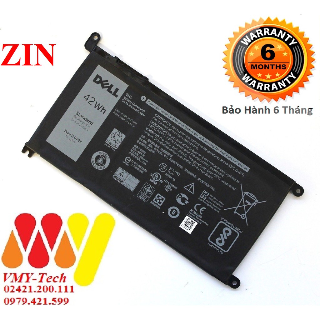 Pin Laptop Dell Inspiron 15 7569 7579 5578 5567 5565 PN: Y3F7Y 3CRH3 T2JX4 WDX0R