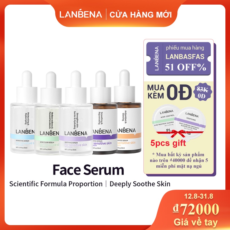 Serum Niacinamide LANBENA Dưỡng Trắng Da Chống Lão Hóa Giảm mụn Tái tạo 15ml