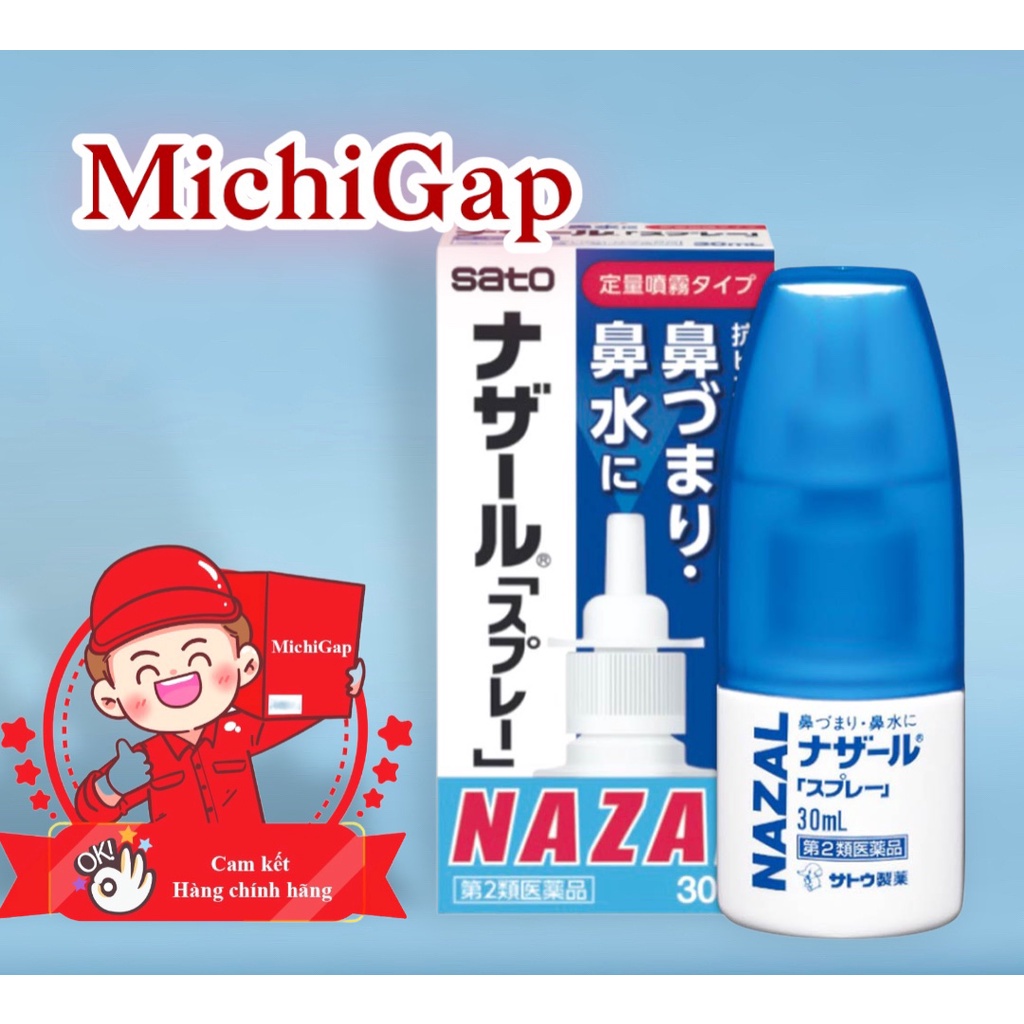 Xịt mũi Nazal Nhật Bản 30ml - Xịt Ngạt Mũi, Sổ Mũi, Xoang