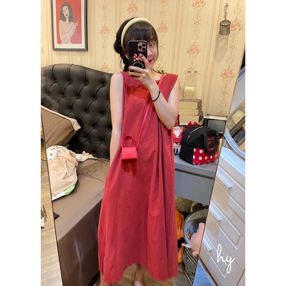 Váy đũi trơn sát nách hàng đẹp chất mát