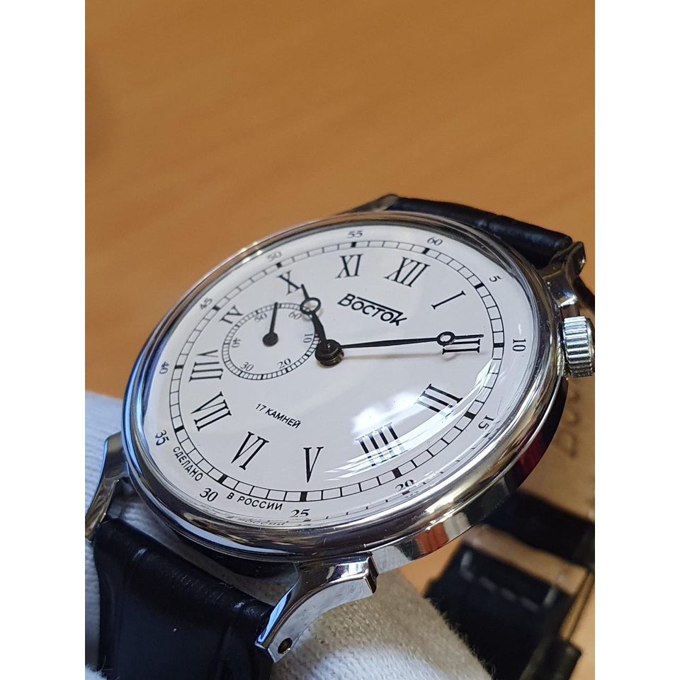 Đồng hồ Nga Vostok 581883. Đồng hồ nam Vostok máy cơ lên giây, size mặt 38, size dây 18