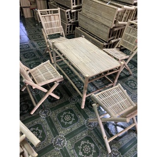 Bộ bàn ghế tre bàn đứng , ghế xếp gọn💢💢💢💢💢💢