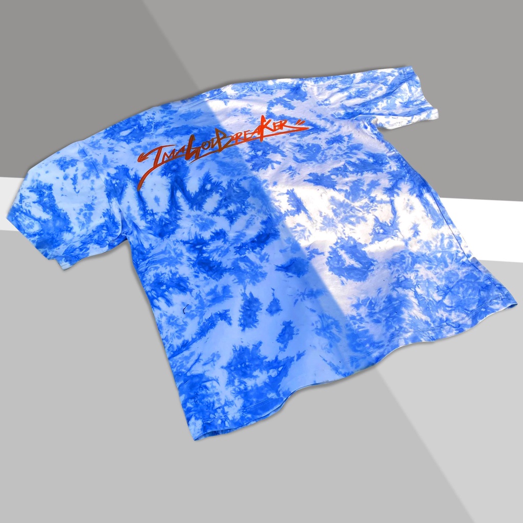 Áo Thun kiểu Unisex Wash Tie Dye Xanh T-Shirt - form rộng local brand iMA God Breaker