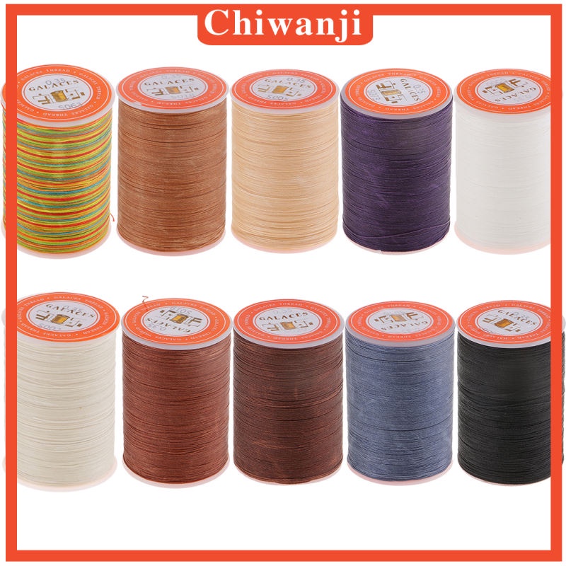 Cuộn Chỉ Sáp 300M 0.35mm Màu Be Dùng Làm Đồ Da DIY