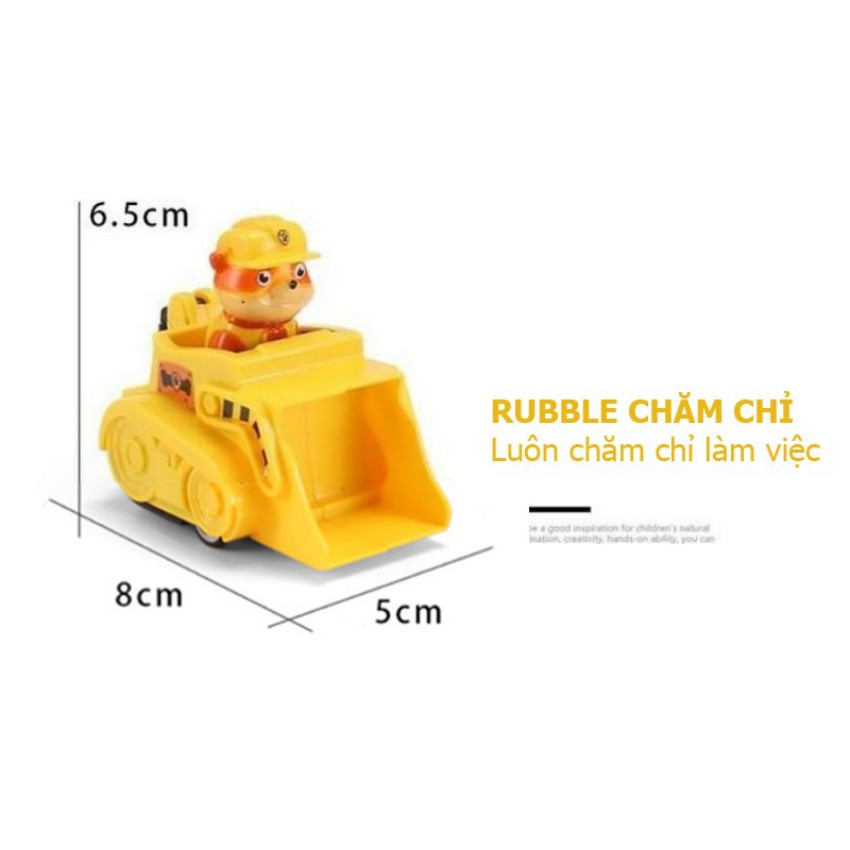 Đồ Chơi Đội Chó Cứu Hộ Cao Cấp Gồm 6 Nhân Vật, Chạy Đà Cót, Mô Phỏng Các Nhân Vật Trong Phim Hoạt Hình