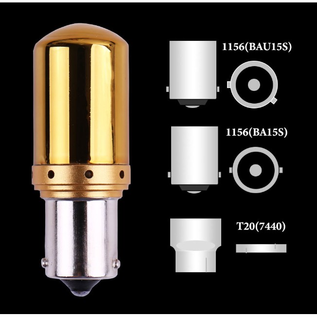 Bộ 2 đèn xi nhan Kevanly S25 Bau15s 1156 Ba15s P21w Py21w T20 7440 W21w chuyên dụng cho xe hơi 3014 144smd