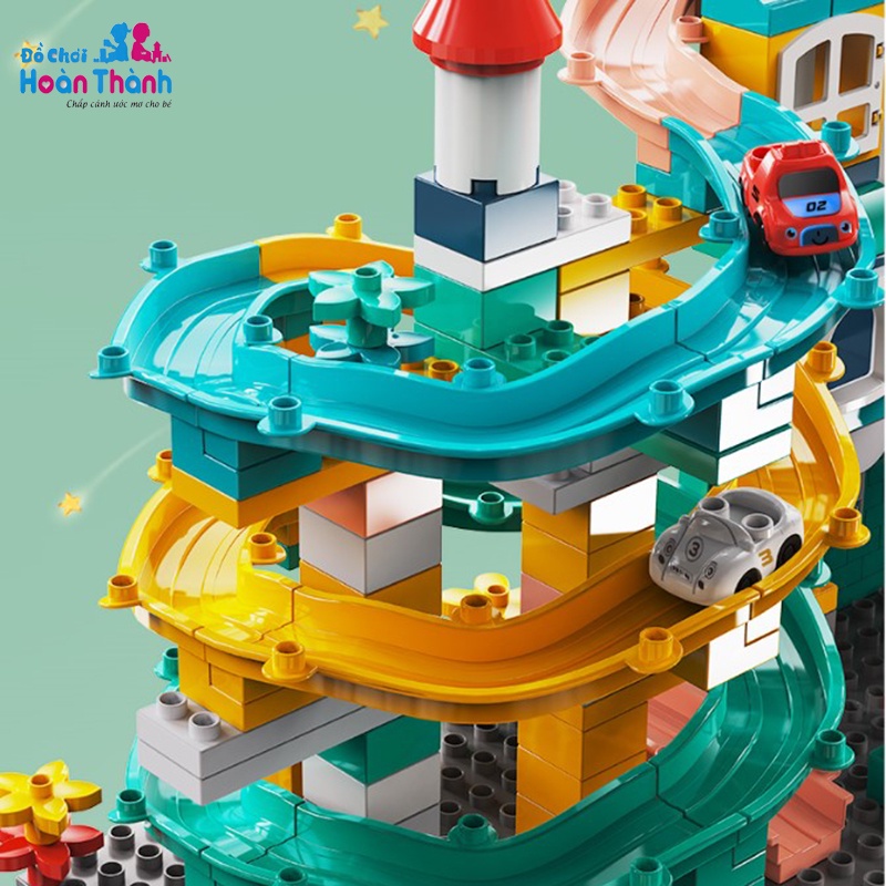 Bộ xếp hình Duplo khối trượt,lâu đài,con vật,ô tô,ngôi nhà,