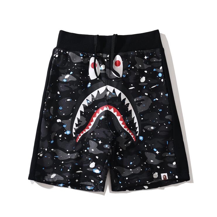 Bape thời trang in cotton unisex quần short giản dị