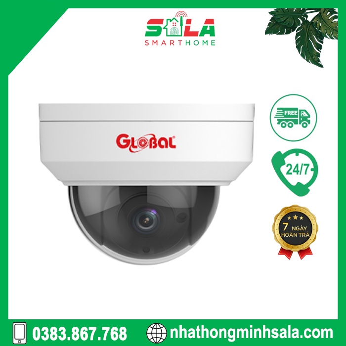 Camera IP Dome Giám Sát NHÀ/TRỌ/CÔNG TY -  2.0mp Global TAG-I42L3-F28