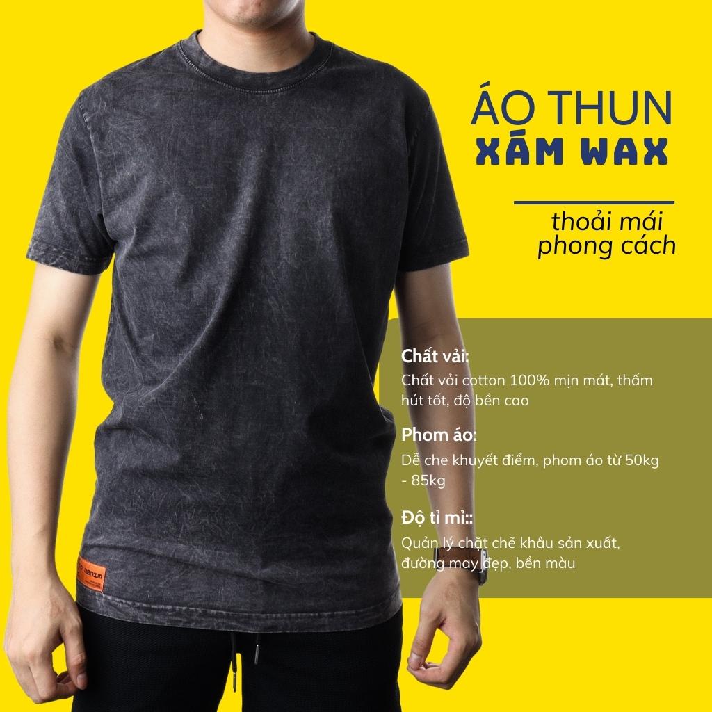 Áo thun nam cổ tròn tay ngắn phông trơn vải cotton cao cấp PUNDO ATPD445