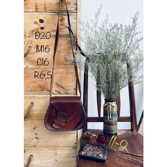 Combo túi & ví si mộc khắc