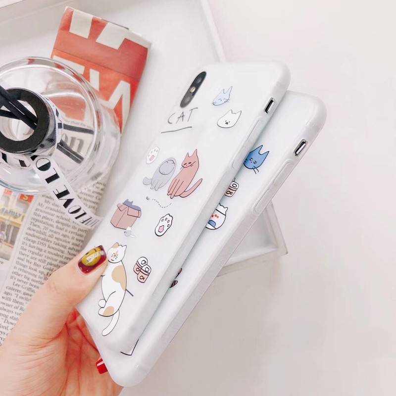Ốp lưng iphone Mèo béo TPU trơn dẻo mềm 5/5s/6/6plus/6s/6splus/7/7plus/8/8plus/x/xr/xs/11/12/pro/max/plus/promax | BigBuy360 - bigbuy360.vn