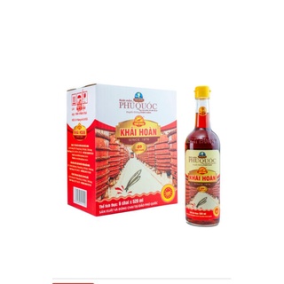 Nước mắm phú quốc khải hoàn 40 độ đạm thùng 6 chai 520 ml