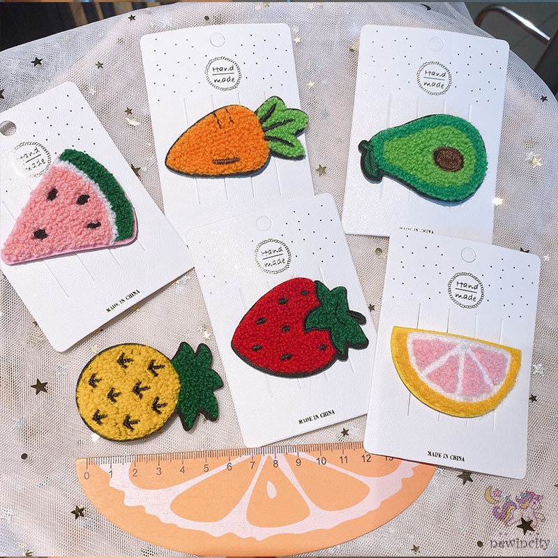 Kẹp Tóc Họa Tiết Trái Cây/ Hoạt Hình Dễ Thương Xinh Xắn Phong Cách Hàn Quốc