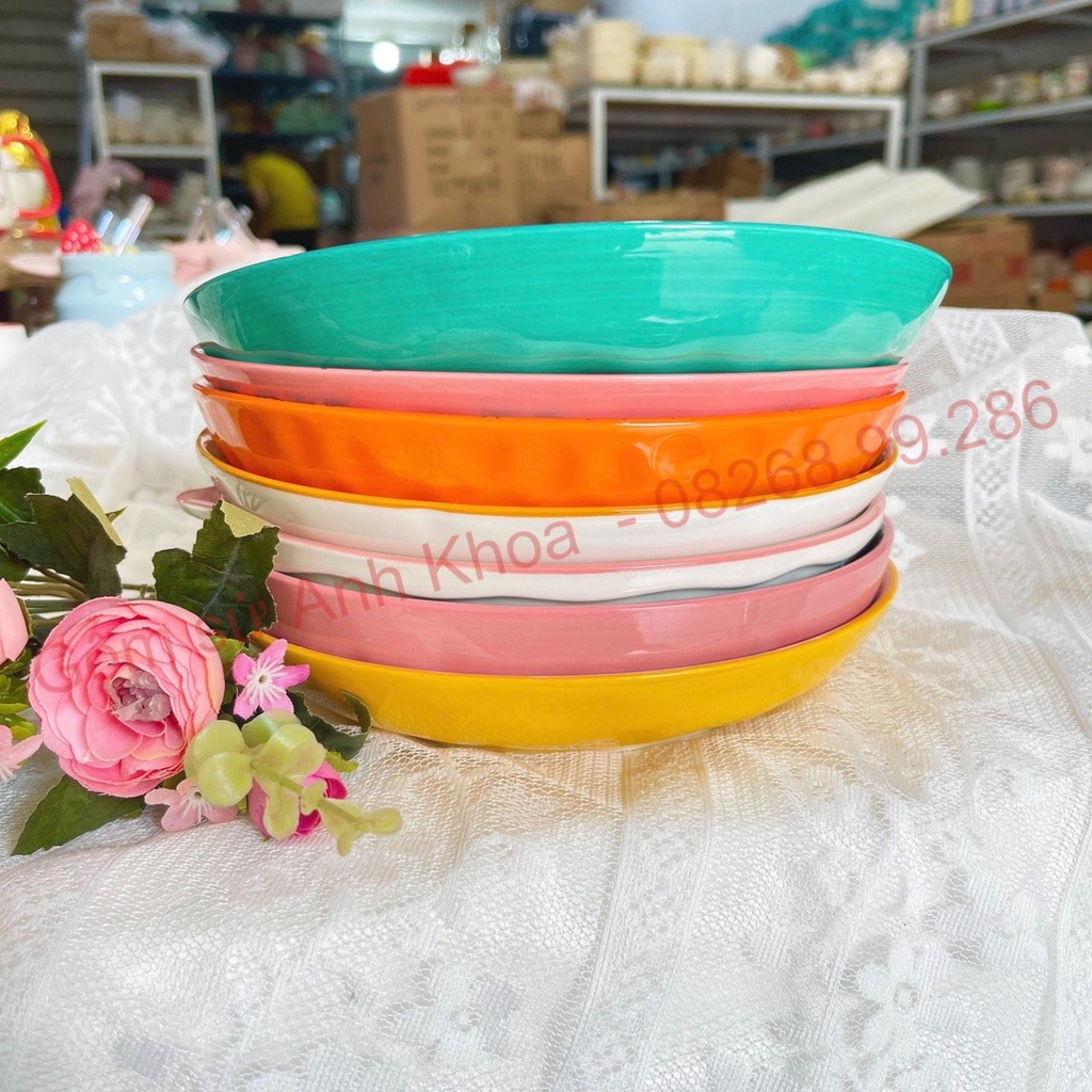 Bộ Chén Dĩa Sứ Bát Ăn Cơm Đĩa Sứ Decor cao cấp Tổng hợp các mẫu đĩa tròn 20cm xinh yêu