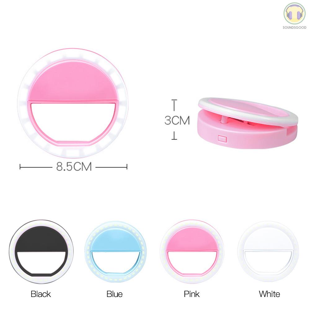 Đèn Led Tròn Kẹp Điện Thoại Hỗ Trợ Chụp Ảnh Selfie | BigBuy360 - bigbuy360.vn