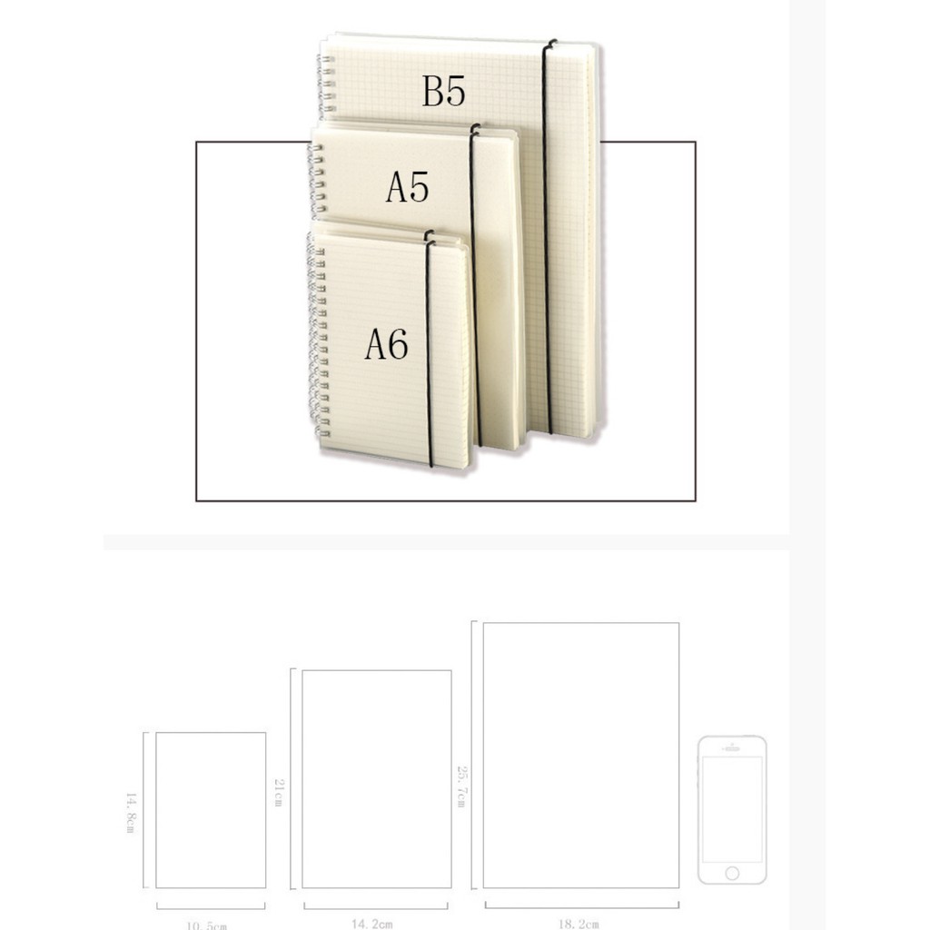 Sổ Tay lò xo Tiện Dụng (Size A6/A5/B5/A4) - 160 trang (80 tờ) luôn bìa - Tập / Vở
