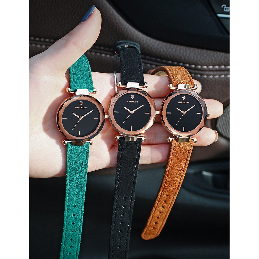 [Mã FAMAYFA2 giảm 10K đơn 50K] Đồng hồ nữ Sanda 218 hàng chính hãng dây da lộn | BigBuy360 - bigbuy360.vn