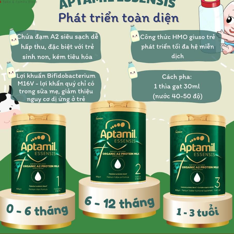 Sữa Aptamil Essensis Úc Giant Mom - Sữa Aptamil Essensis Organic A2 Protein Úc 900g Hàng Chính Hãng