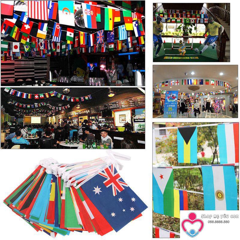 Dây 100 Cờ Các Nước - Cờ dây Quốc Kỳ các nước