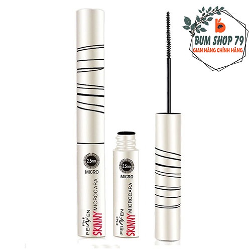 Chuốt mi Mascara chống nước Skinny Microcara 2.5mm, Mascara siêu mảnh Peinifen màu đen chống nước làm cong dày và dài mi