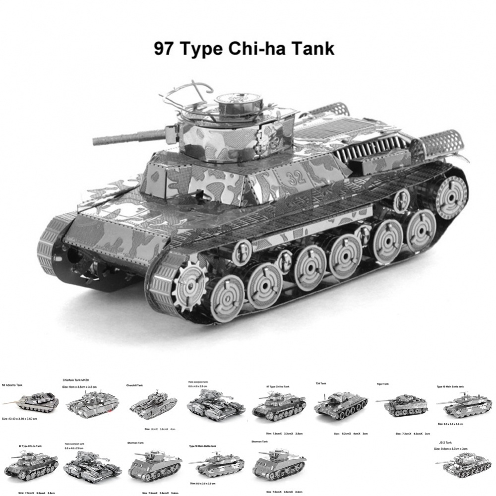 Mô hình xe tăng đồ chơi LEGO bằng kim loại rèn luyện trí não