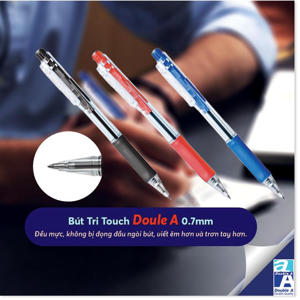 Double A Bút Bi Tritouch (12 Cây)