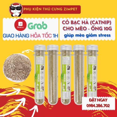 Cỏ bạc hà, CATNIP cho mèo thư giãn dạng ống