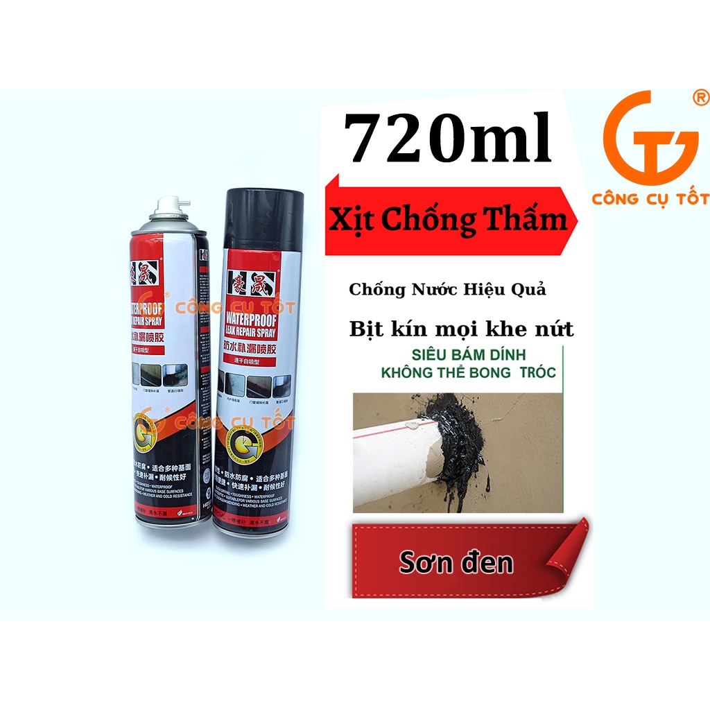 Bình sơn xịt chống thấm  dột đa năng dung tích 720ml 650 ml hay 450ml Công nghệ Nhật hàng loại 1