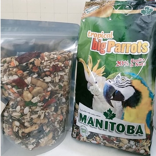 1kg hạt trộn TROPICAL BIG PARROTS MANITOBA (Ý) chuyên dùng cho tất cả vẹt macaw và cookatoo lớn