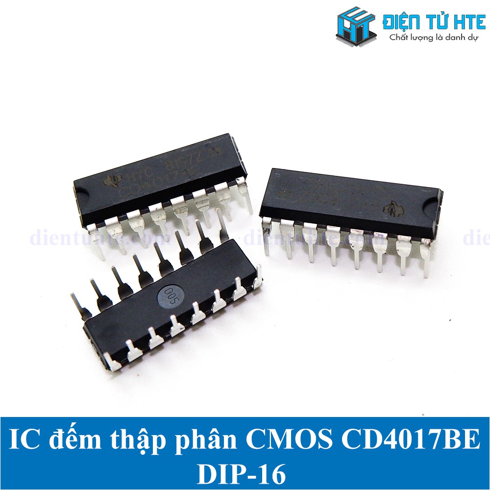 IC đếm thập phân CD4017BE 4017 chân cắm DIP-16